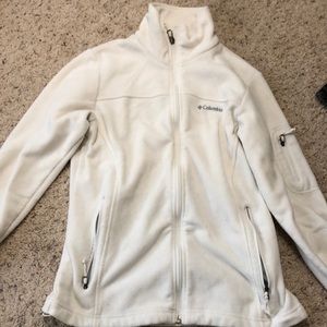 White Columbia fleece zip up